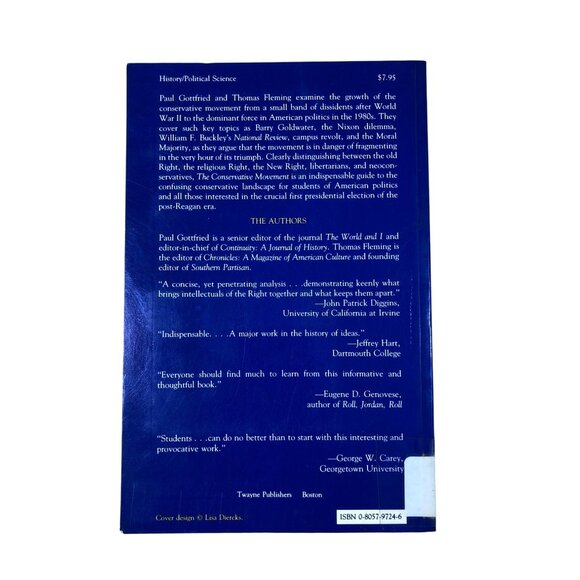 The Conservative Movement By Paul Gottfried & Thomas Fleming - Picture 2 of 7